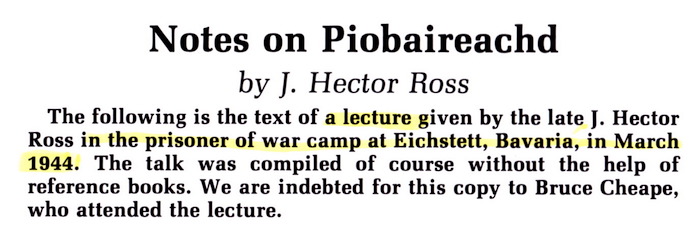 Note on Piobaireachd